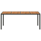 Gartentisch Schwarz 190 x 90 x 75 cm Poly-Rattan
