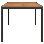 Gartentisch Schwarz 190 x 90 x 75 cm Poly-Rattan