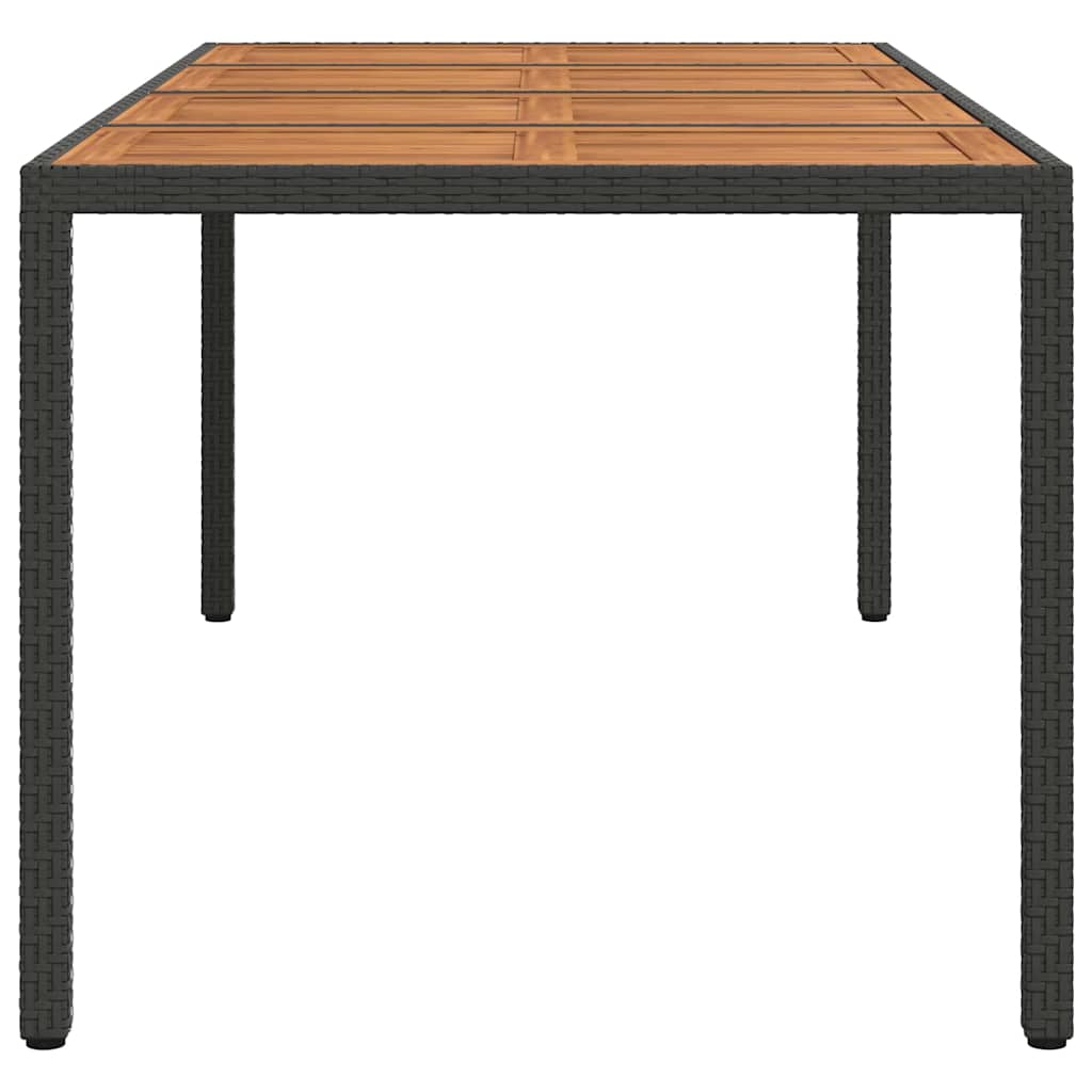 Gartentisch Schwarz 190 x 90 x 75 cm Poly-Rattan
