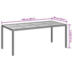 Gartentisch Schwarz 190 x 90 x 75 cm Poly-Rattan