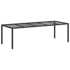 Gartentisch Pur Schwarz 250 x 100 x 75 cm Poly-Rattan