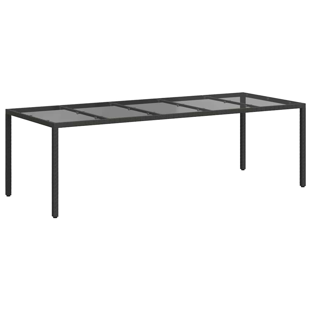 Gartentisch Pur Schwarz 250 x 100 x 75 cm Poly-Rattan