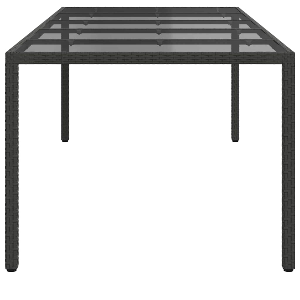 Gartentisch Pur Schwarz 250 x 100 x 75 cm Poly-Rattan