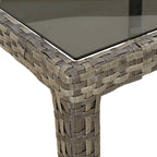 Gartentisch Grau 250 x 100 x 75 cm Poly-Rattan