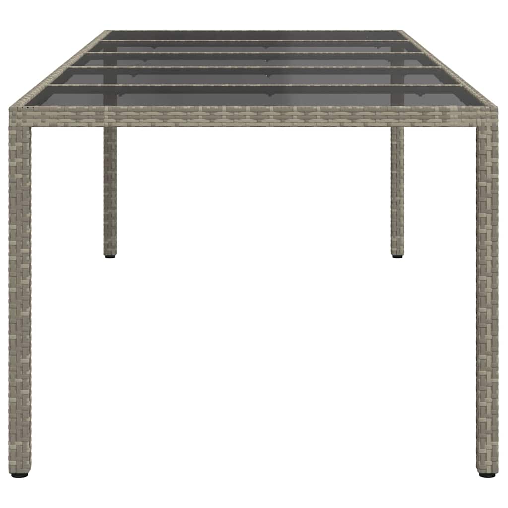 Gartentisch Grau 250 x 100 x 75 cm Poly-Rattan