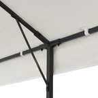 Pavillon mit Doppeldach Weiß 6x3 m Stahl