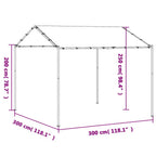Gartenpavillon Anthrazit 3x3 m Stahl und Stoff