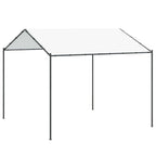 Pavillon 4 x 4 x 2,6 m Weiß Stahl und Polyester 180 gsm