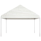 Pavillon mit Dach Weiß 4,08x2,23x3,22 m Polyethylen