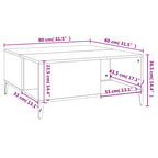 Couchtisch Sonoma-Eiche 80x80x36,5 cm Holzwerkstoff