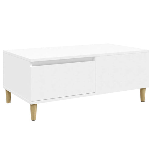 Couchtisch Weiß 90x50x36,5 cm Holzwerkstoff