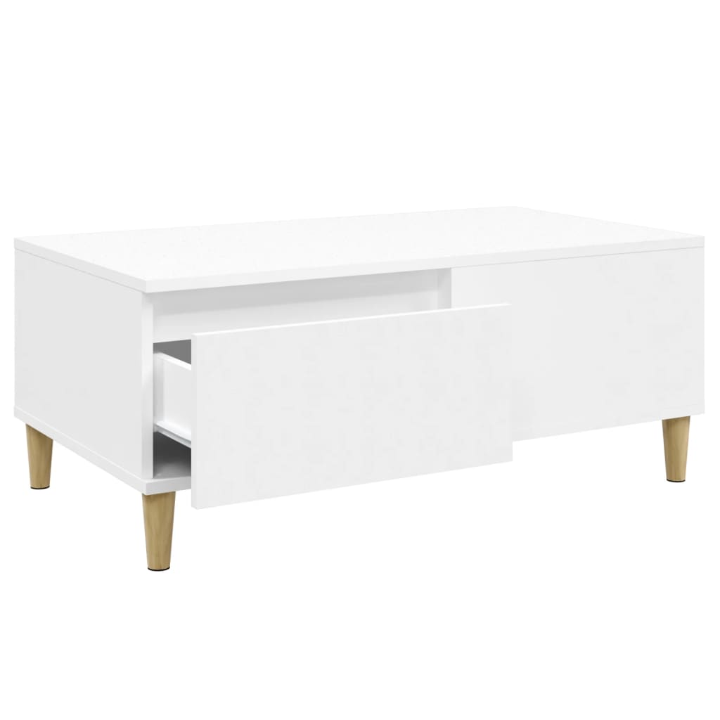 Couchtisch Weiß 90x50x36,5 cm Holzwerkstoff
