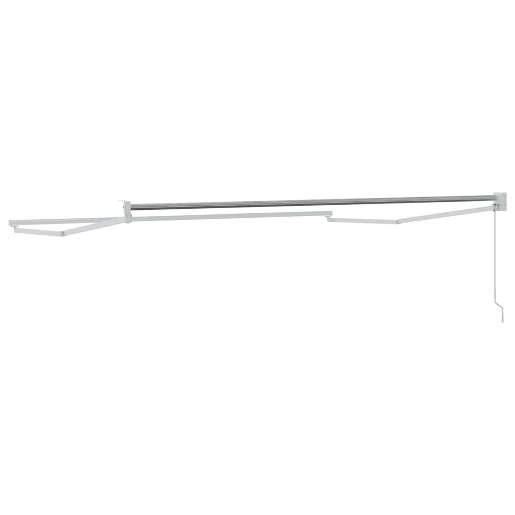 Ausziehbarer Sonnenschirmrahmen Weiß 350 x 250 cm Aluminium