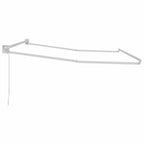 Ausziehbarer Sonnenschirmrahmen Weiß 350 x 250 cm Aluminium