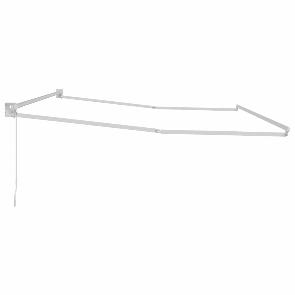 Ausziehbarer Sonnenschirmrahmen Weiß 450 x 300 cm Aluminium