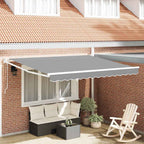 Ausziehbarer Sonnenschirmrahmen Weiß 300 x 250 cm Aluminium