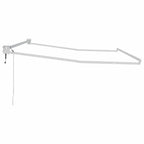 Ausziehbarer Sonnenschirmrahmen Weiß 350 x 250 cm Aluminium
