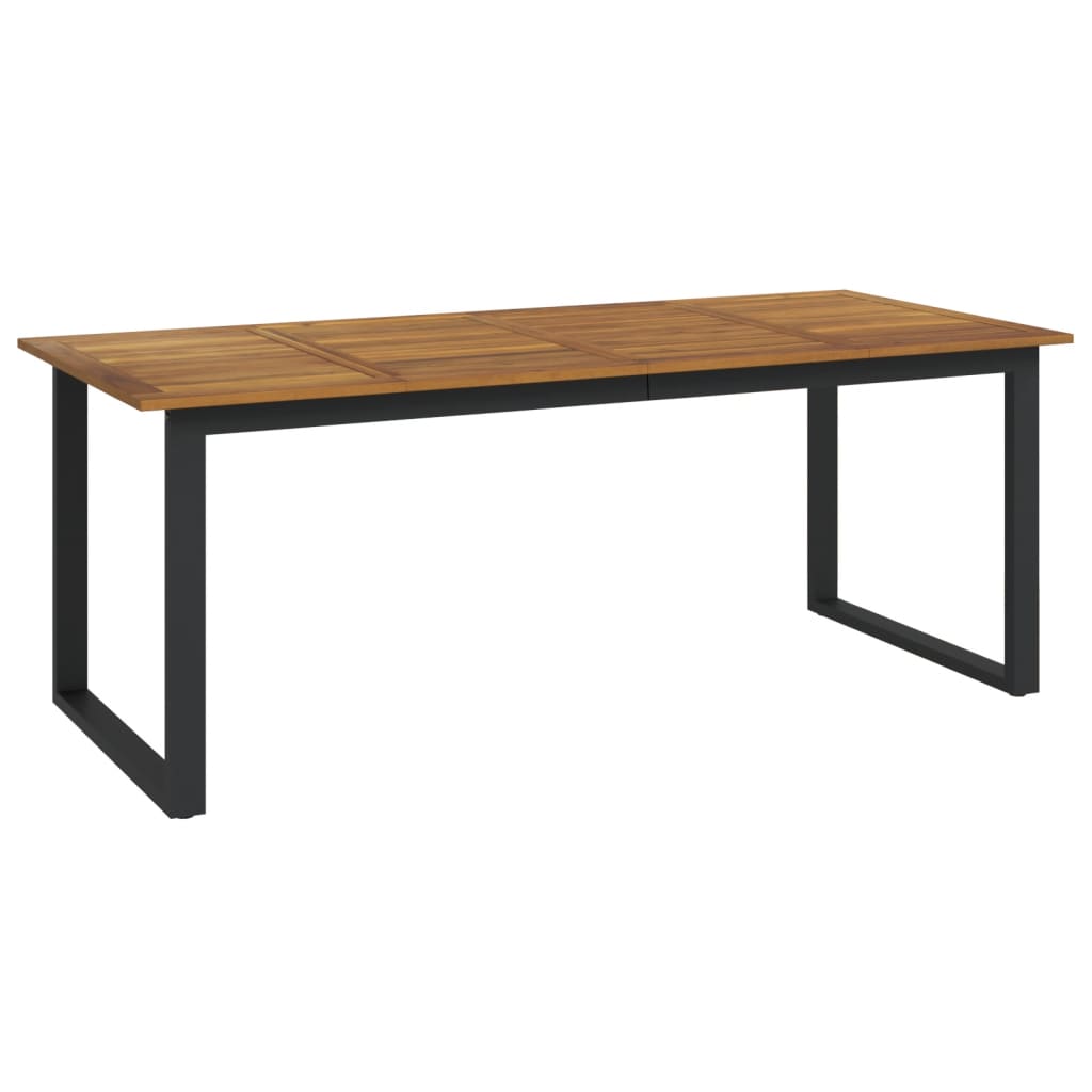 Gartentisch mit Beinen in U-Form 200x90x75 cm Massivholz Akazie