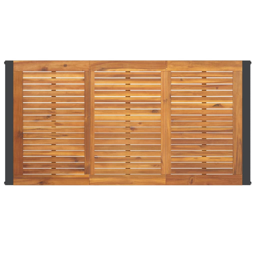 Gartentisch mit Beinen in U-Form 160x80x75 cm Massivholz Akazie