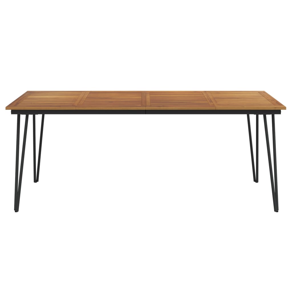 Gartentisch Haarnadel-Tischbeine 200x90x75 cm Akazie Massivholz