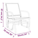 Garten-Schaukelstuhl Braun 61x76x87 cm Textilene & Stahl