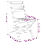 Gartenstühle 2 Stk. Klappbar 47x62x90 cm Massivholz Teak