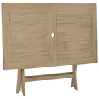 Gartentisch Klappbar Grau 120x70x75 cm Massivholz Teak