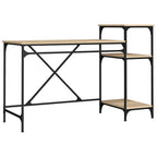Schreibtisch mit Regal Sonoma-Eiche 135x50x90 cm Holzwerkstoff