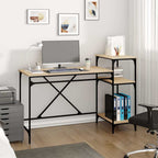Schreibtisch mit Regal Sonoma-Eiche 135x50x90 cm Holzwerkstoff