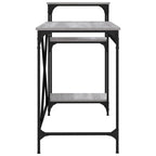 Schreibtisch mit Regal Grau Sonoma 135x50x90 cm Holzwerkstoff