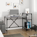 Schreibtisch mit Regal Grau Sonoma 135x50x90 cm Holzwerkstoff