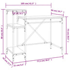 Schreibtisch mit Regal Sonoma-Eiche 105x50x90 cm Holzwerkstoff