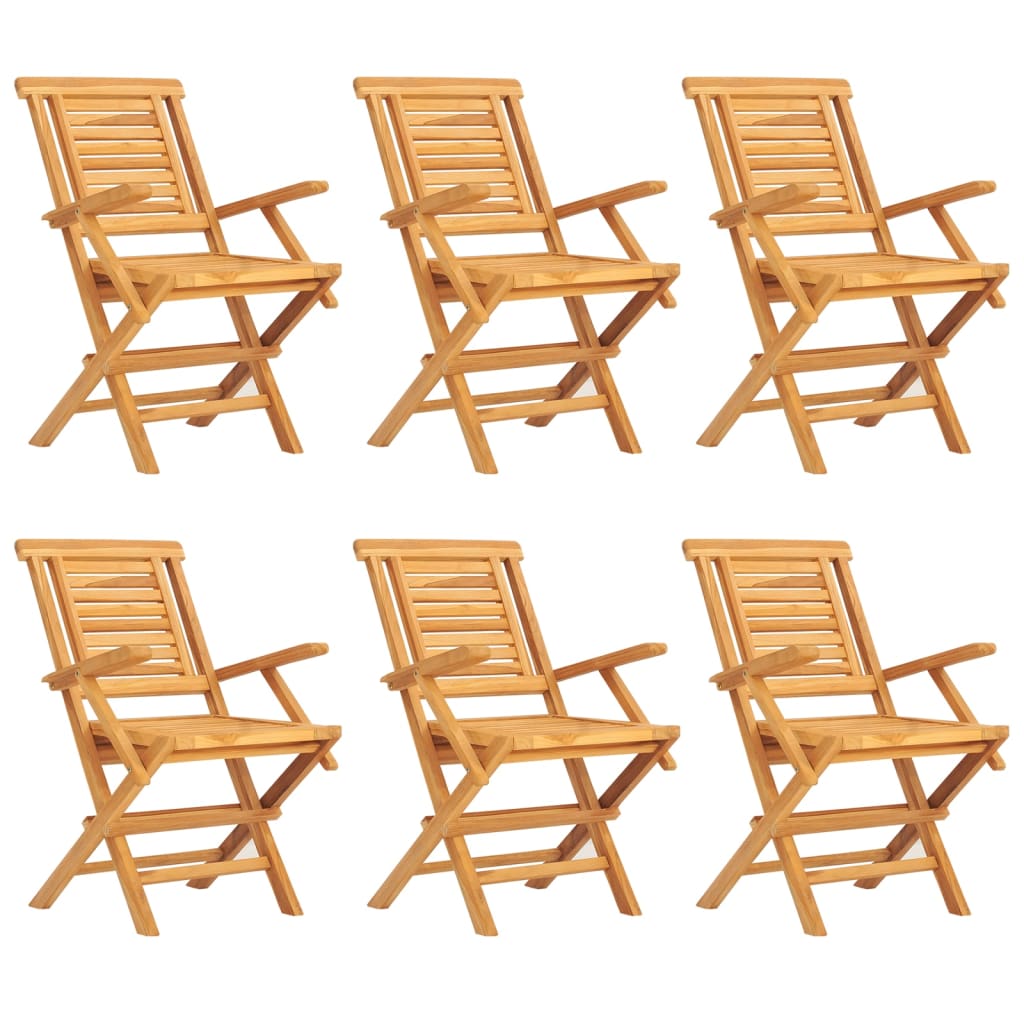 7-tlg. Garten-Essgruppe Massivholz Teak