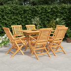 7-tlg. Garten-Essgruppe Massivholz Teak