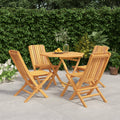5-tlg. Garten-Essgruppe Massivholz Teak