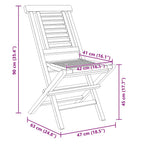Gartenstühle 4 Stk. Klappbar 47x63x90 cm Massivholz Teak