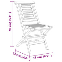 Gartenstühle 6 Stk. Klappbar 47x63x90 cm Massivholz Teak