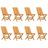 Gartenstühle 8 Stk. Klappbar 47x47x89 cm Massivholz Teak