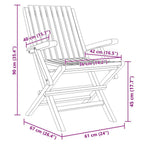 Gartenstühle 6 Stk. Klappbar 61x67x90 cm Massivholz Teak