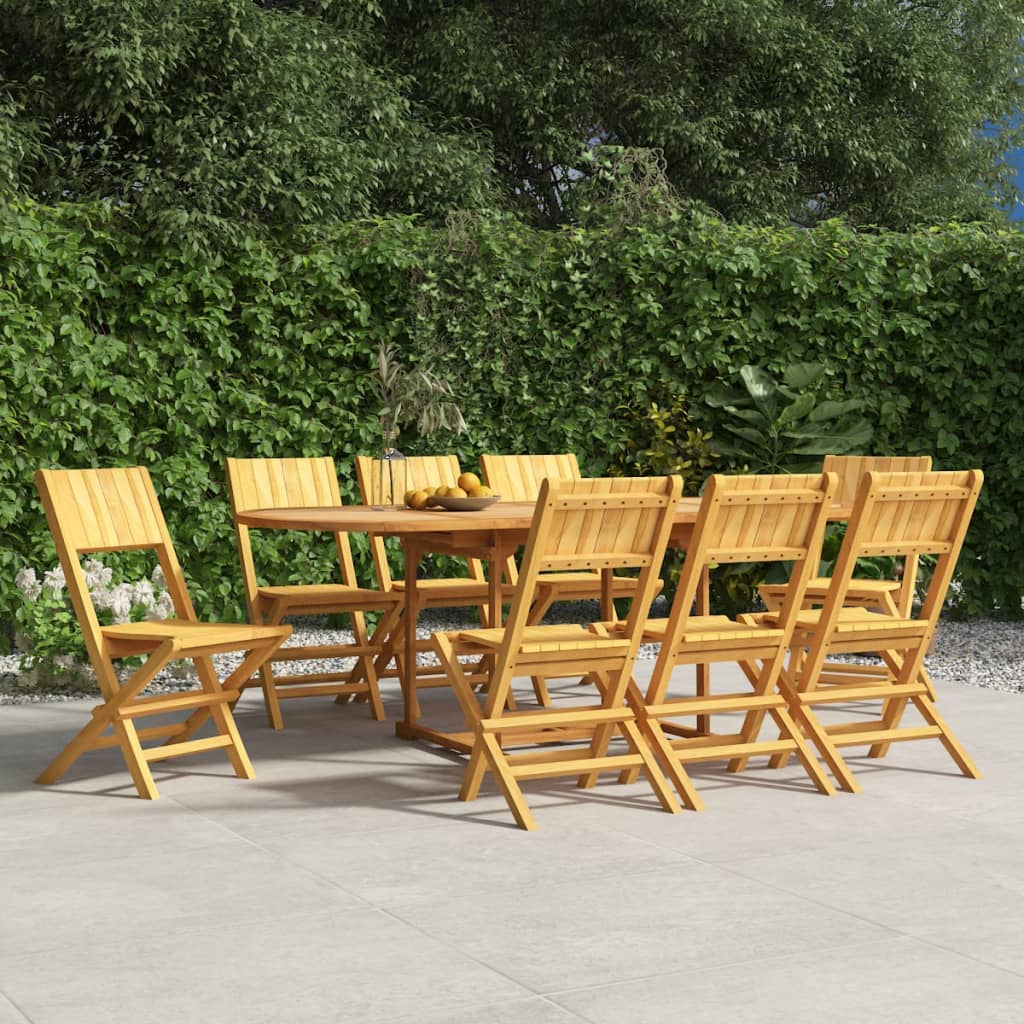 Gartenstühle 8 Stk. Klappbar 47x61x90 cm Massivholz Teak