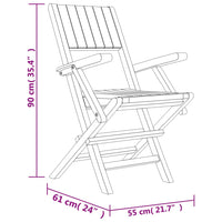 Gartenstühle 6 Stk. Klappbar 55x61x90 cm Massivholz Teak