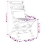 Gartenstühle 8 Stk. Klappbar 47x62x90 cm Massivholz Teak