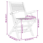 Gartenstühle 8 Stk. Klappbar 55x62x90 cm Massivholz Teak