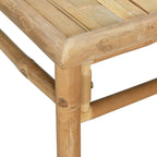 4-tlg. Garten-Lounge-Set mit Hellgrauen Kissen Bambus