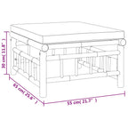 12-tlg. Garten-Lounge-Set mit Dunkelgrauen Kissen Bambus