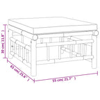 9-tlg. Garten-Lounge-Set mit Dunkelgrauen Kissen Bambus
