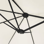 Doppel-Sonnenschirm mit LED-Leuchten 449x265 cm