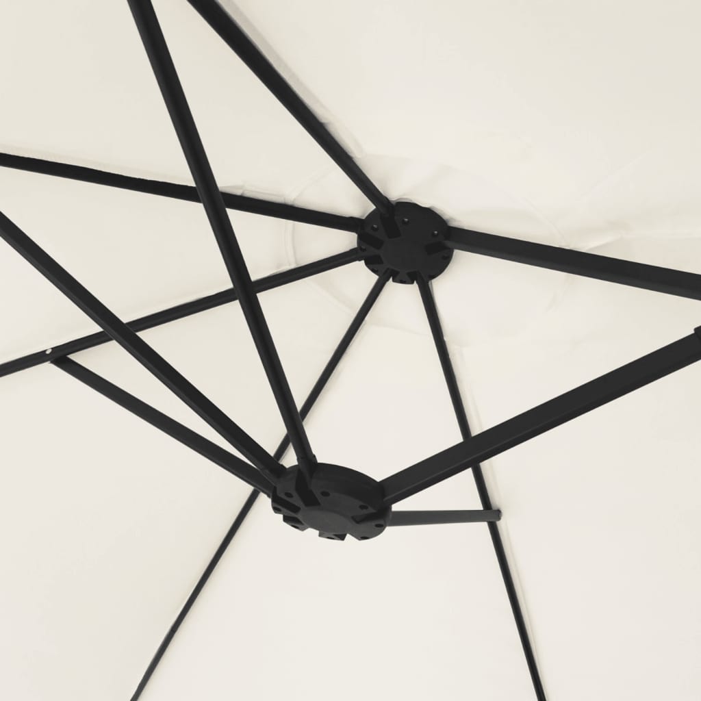 Doppel-Sonnenschirm mit LED-Leuchten 449x265 cm