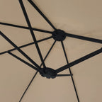 Doppel-Sonnenschirm mit LED-Leuchten 449x265 cm