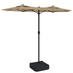 Doppel-Sonnenschirm Taupe 316x145 cm